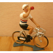 Figurine cycliste : maillot hollandais à la gourde