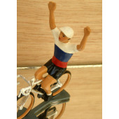Figurine cycliste : maillot de Russie bras levés