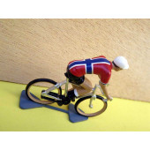 Figurine cycliste : maillot de Norvège