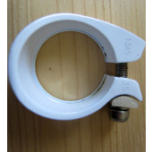 Collier de serrage de tige de selle, blanc, diamètre 35 mm