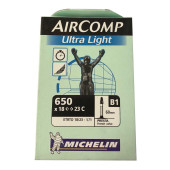 Chambre à air Michelin Aircomp Ultra Light 650x18/23 - Valve Presta 60 mm