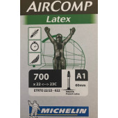 Chambre à air Michelin Aircomp latex 700x22-23 - Valve Presta 60 mm - ETRTO 22/23-622
