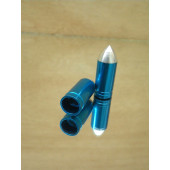 Bouchon de valve en forme d'obus bleu métalisé