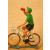 Figurine cycliste : maillot vert à la gourde