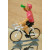 Figurine cycliste : maillot rose du vainqueur du tour d'Italie à la gourde