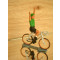 Figurine cycliste : maillot vert bras levés