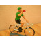 Figurine cycliste : maillot vert à la gourde