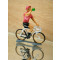 Figurine cycliste : maillot rose du vainqueur du tour d'Italie à la gourde