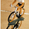 Figurine cycliste : maillot allemand en danseuse