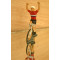 Figurine cycliste : maillot du Luxembourg bras levés