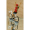 Figurine cycliste : maillot du Portugal bras levés
