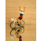 Figurine cycliste : maillot de Russie bras levés