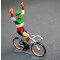 Figurine cycliste : champion d'Italie bras levés