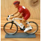 Figurine cycliste : maillot rouge contemporain