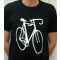 T-shirt noir motif vélo course XS