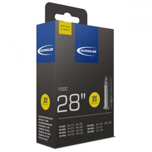 Chambre à air Schwalbe SV20 ExtraLight ExtraLong  28p (700C) valve Presta de 60 mm - ETRTO 18/25-622/630 - CA SV20EXT