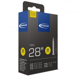 Chambre à air Schwalbe SV20 ExtraLight XXLong  28 Pouces (700C) valve Presta de 80 mm - ETRTO 18/25-622/630 - CA SV20EXT80